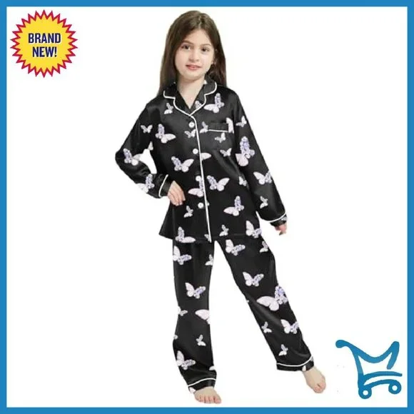 Women's Satin Pajama Set Long Sleeve Button-Down Sleepwear XXL - Picture 4 of 8